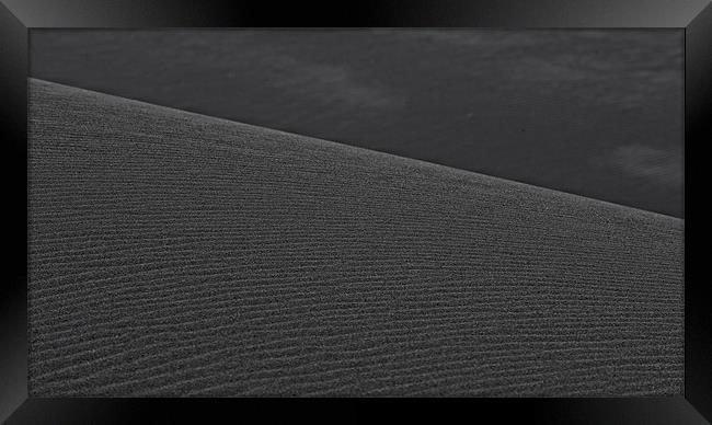 Black Sand Dune Framed Print by Keith Barker