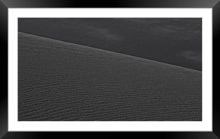 Black Sand Dune Framed Mounted Print by Keith Barker