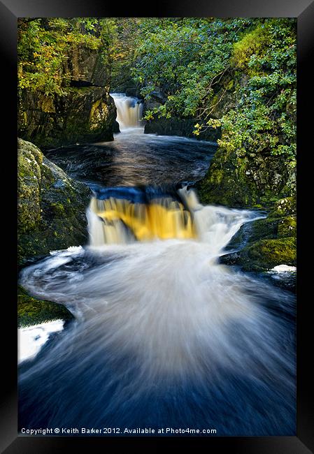 Snow Falls Ingleton Framed Print by Keith Barker