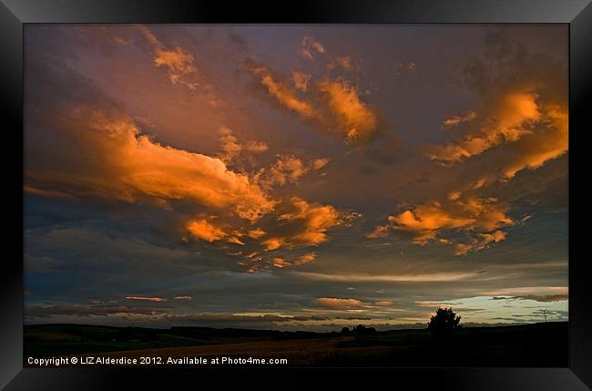Sunset Clouds Framed Print by LIZ Alderdice