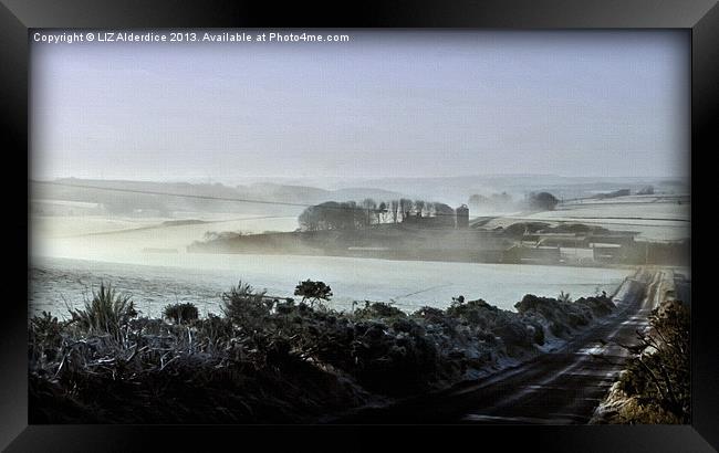 A Touch of Mist in Aberdeenshire Framed Print by LIZ Alderdice