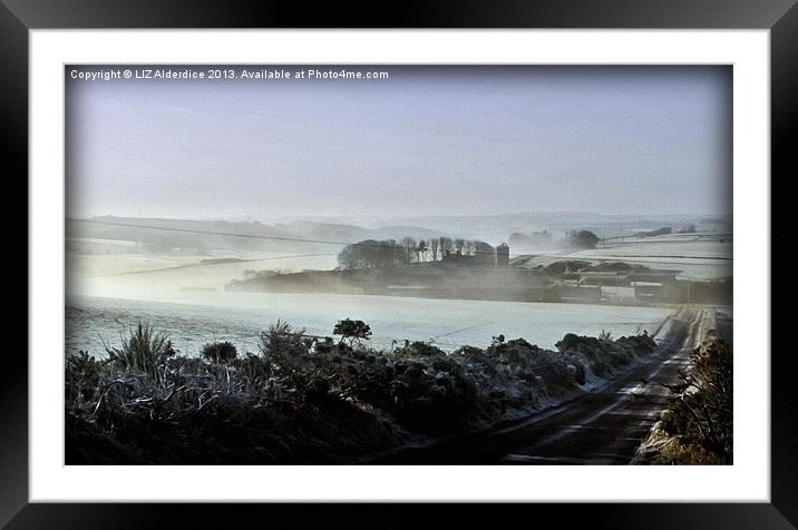 A Touch of Mist in Aberdeenshire Framed Mounted Print by LIZ Alderdice