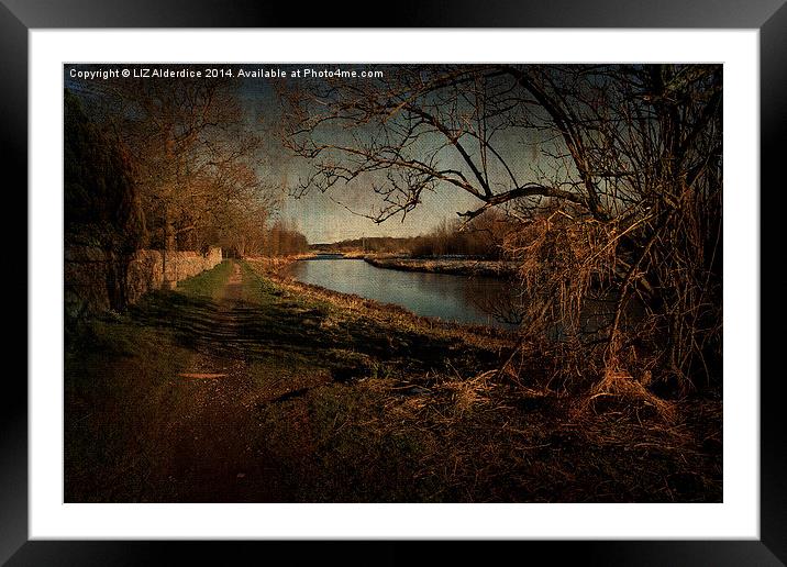 The River Walk Framed Mounted Print by LIZ Alderdice