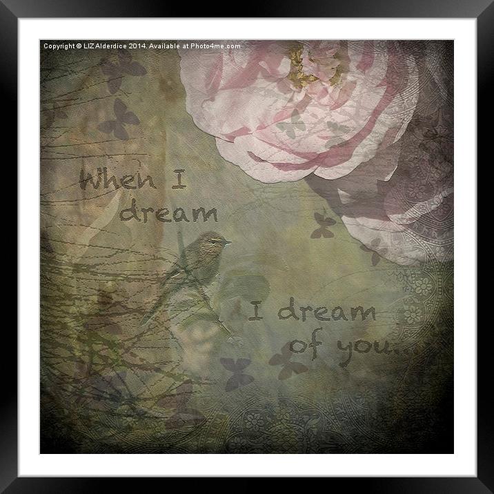  When I Dream Framed Mounted Print by LIZ Alderdice
