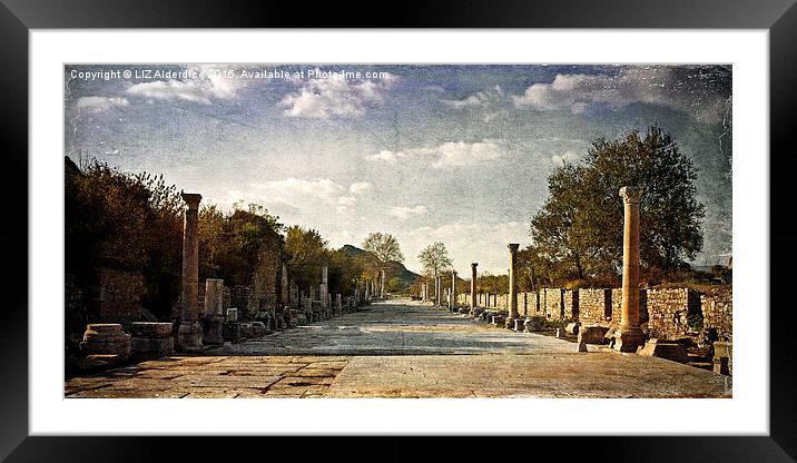  The Long, Long Road Framed Mounted Print by LIZ Alderdice