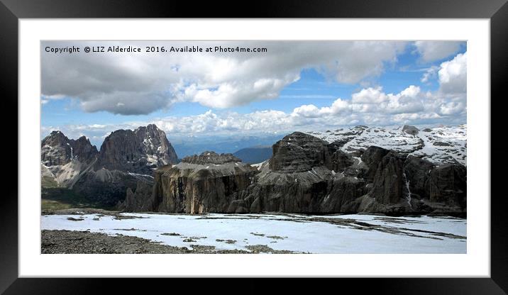 The Dolomites Framed Mounted Print by LIZ Alderdice