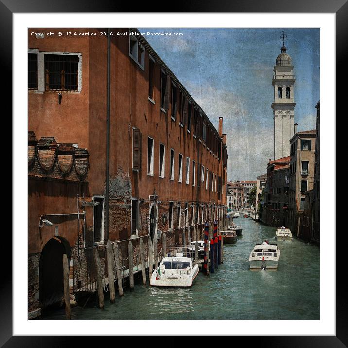 Venetian Days Framed Mounted Print by LIZ Alderdice