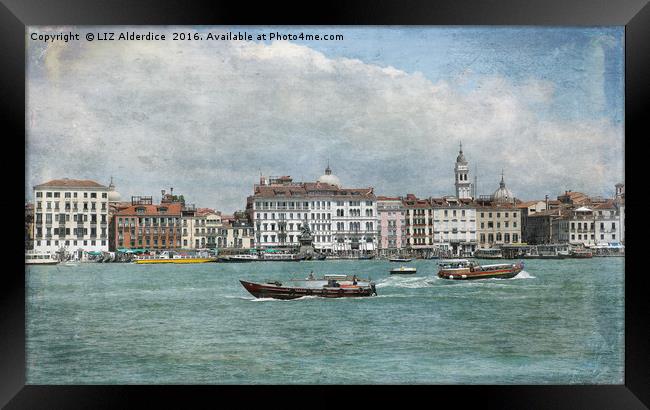Beautiful Venice Framed Print by LIZ Alderdice
