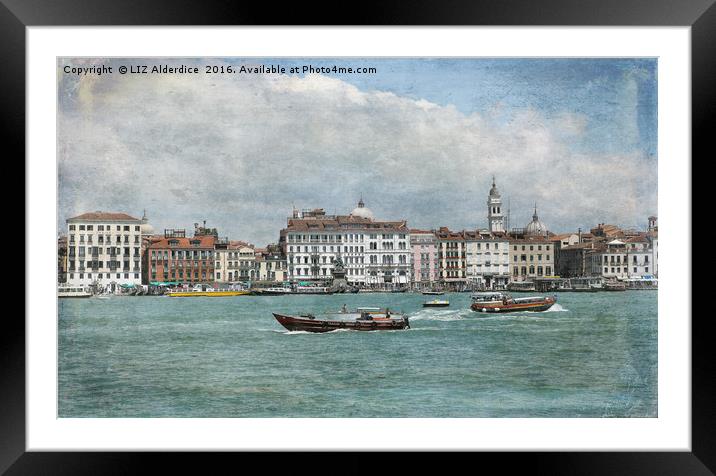 Beautiful Venice Framed Mounted Print by LIZ Alderdice
