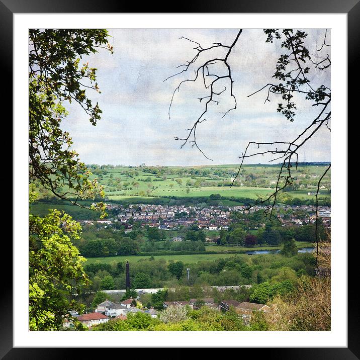 Otley from The Chevin Framed Mounted Print by LIZ Alderdice
