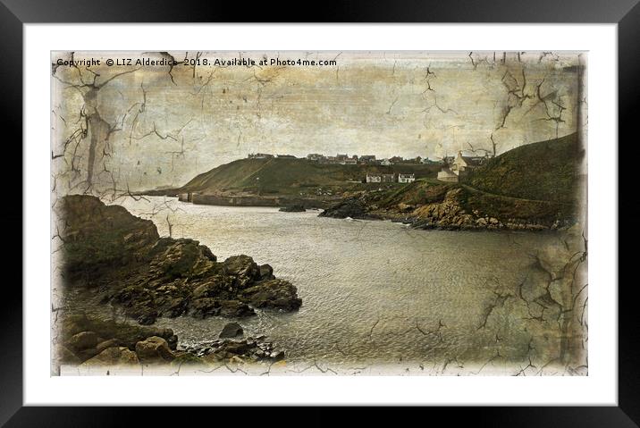 Distressed  Photo of Collieston Framed Mounted Print by LIZ Alderdice