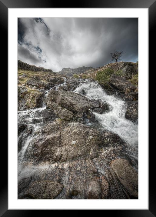 Rhaeadr Idwal Waterfall Framed Mounted Print by Natures' Canvas: Wall Art  & Prints by Andy Astbury