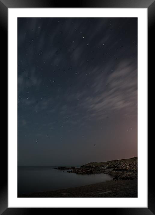 Midnight at Cemlyn Bay Framed Mounted Print by Natures' Canvas: Wall Art  & Prints by Andy Astbury