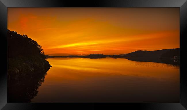 Midnight Sunset Framed Print by Natures' Canvas: Wall Art  & Prints by Andy Astbury