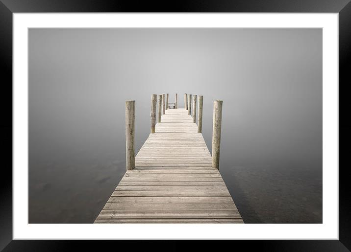 Ashness Bridge Ferry landing stage. Framed Mounted Print by Natures' Canvas: Wall Art  & Prints by Andy Astbury