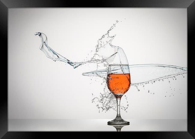 Liquid Splash & Wine Glass Framed Print by Natures' Canvas: Wall Art  & Prints by Andy Astbury