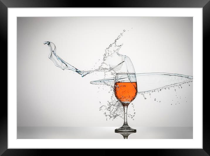 Liquid Splash & Wine Glass Framed Mounted Print by Natures' Canvas: Wall Art  & Prints by Andy Astbury