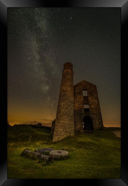 Milky Way Over Old Mine Buildings.No3 Framed Print by Natures' Canvas: Wall Art  & Prints by Andy Astbury