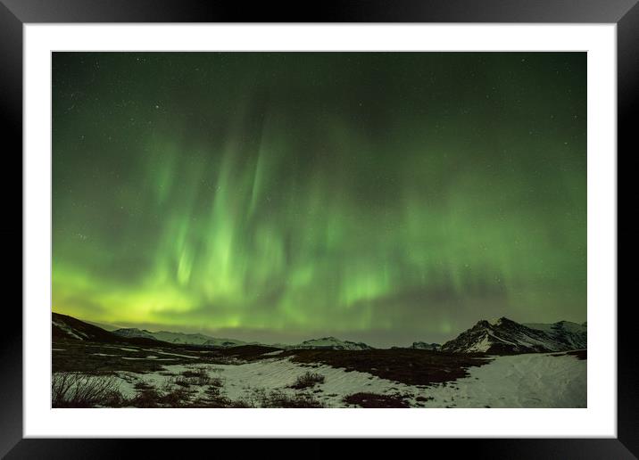 Aurora Borealis or Northern Lights. Framed Mounted Print by Natures' Canvas: Wall Art  & Prints by Andy Astbury