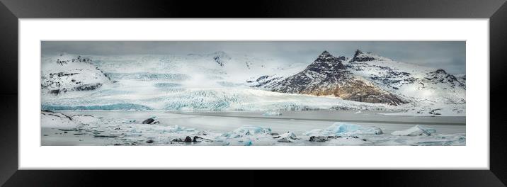 The Fjallajokull Glacier and Ice Lagoon. Framed Mounted Print by Natures' Canvas: Wall Art  & Prints by Andy Astbury