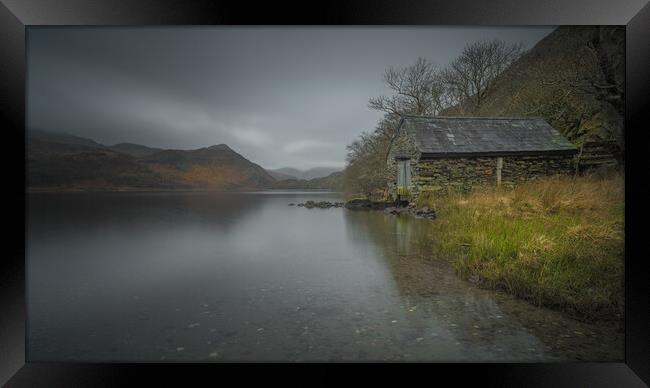 Old Boathouse at Llyn Dinas Framed Print by Natures' Canvas: Wall Art  & Prints by Andy Astbury