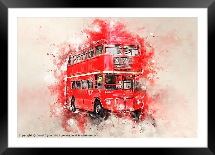 London's Storied Red Routemaster Unveiled Framed Mounted Print by David Tyrer