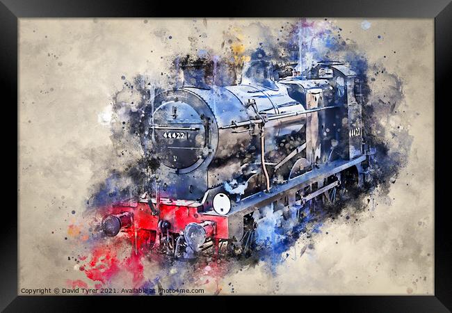 Steam Train 44422 Framed Print by David Tyrer