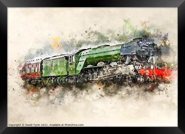 Iconic Flying Scotsman: Timeless Railway Elegance Framed Print by David Tyrer