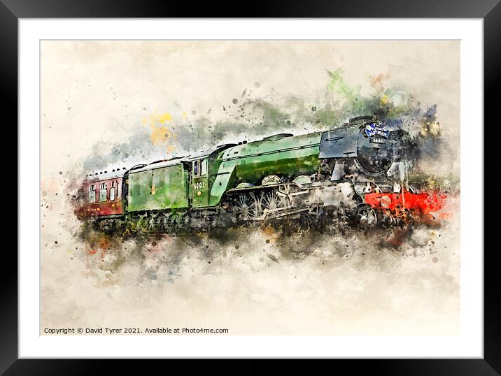 Iconic Flying Scotsman: Timeless Railway Elegance Framed Mounted Print by David Tyrer