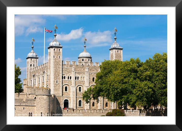 Tower of London from the River Thames Framed Mounted Print by David Tyrer