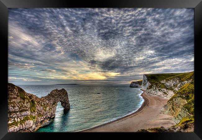 Jurassic Coast Framed Print by David Tyrer