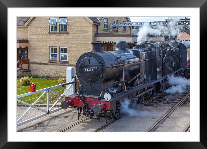Steam Train 44422 Framed Mounted Print by David Tyrer