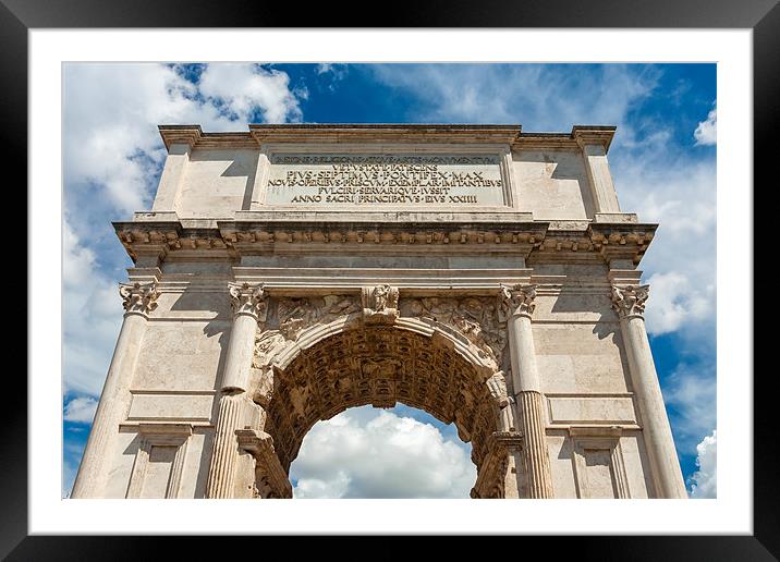 Arch of Titus Framed Mounted Print by David Tyrer