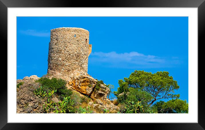 Moorish Watch Tower Framed Mounted Print by David Tyrer