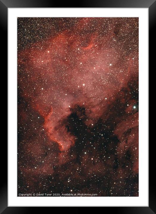 Cosmic Tapestry: The North American Nebula Framed Mounted Print by David Tyrer