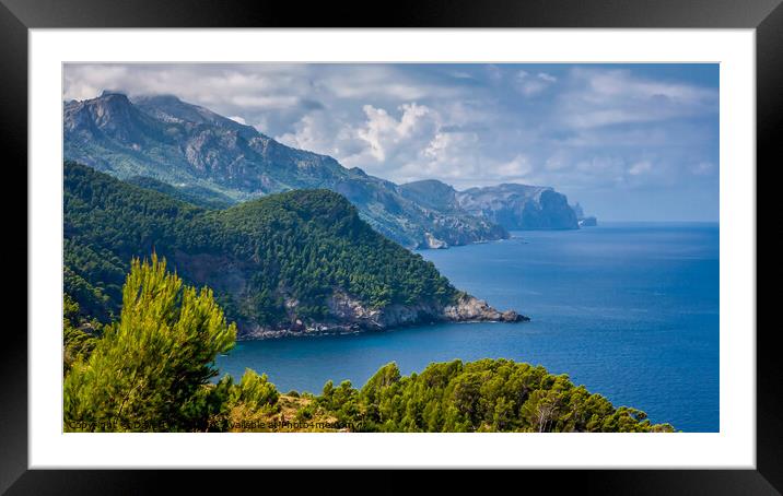 Majorca Coastline near Banyalbufar Framed Mounted Print by David Tyrer