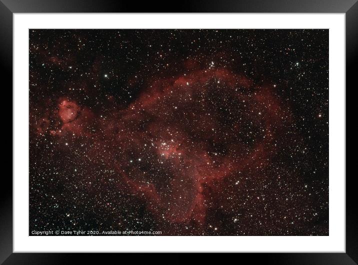 Heart Nebula Framed Mounted Print by David Tyrer