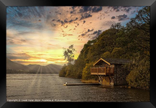 The Old Boat House - Ullswater Framed Print by David Tyrer