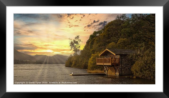 The Old Boat House - Ullswater Framed Mounted Print by David Tyrer