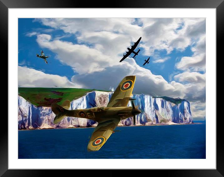 Battle of Britain (paint effect) Framed Mounted Print by Neil Ravenscroft