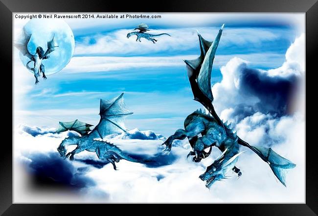 Blue Dragons Framed Print by Neil Ravenscroft
