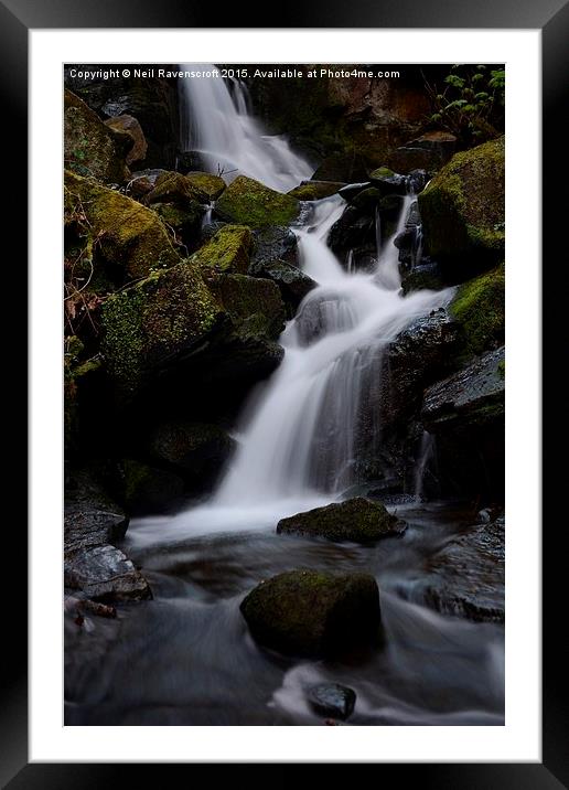   Lumsdale falls Framed Mounted Print by Neil Ravenscroft