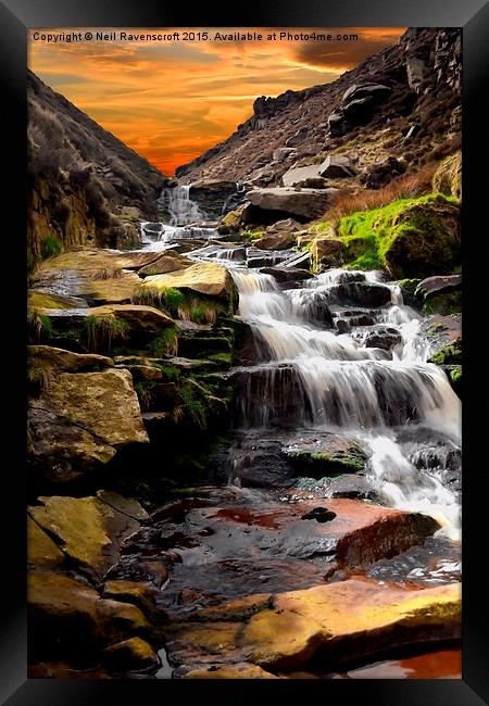  Waterfall sunrise Framed Print by Neil Ravenscroft