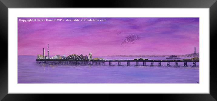 Purple Palace Pier Framed Mounted Print by Sarah Bonnot