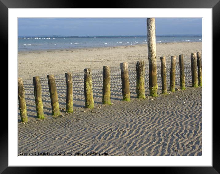 West Wittering Beach Framed Mounted Print by Sarah Bonnot