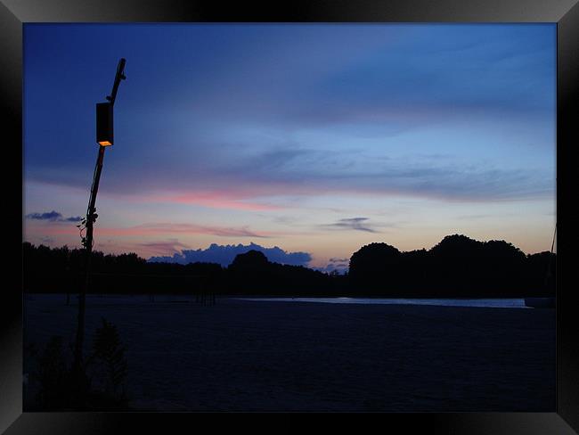 Langkawi Sunset Malaysia Framed Print by Sarah Bonnot