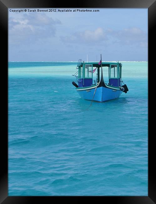 Dhoni in The Maldives Framed Print by Sarah Bonnot