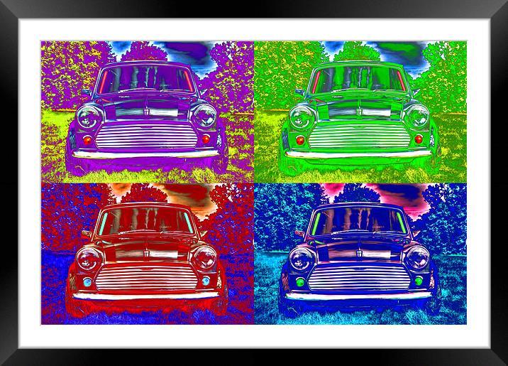 Four Classic Minis Framed Mounted Print by Gavin Wilson