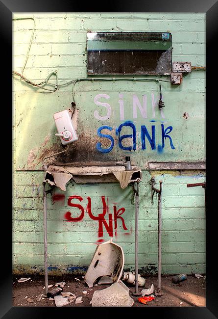 sink sank sunk Framed Print by Gavin Wilson