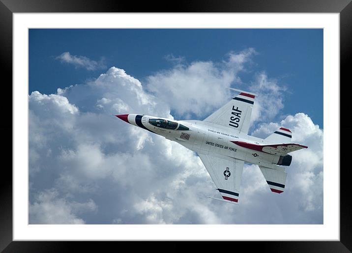 USAF Aerobatic Display Framed Mounted Print by David Yeaman